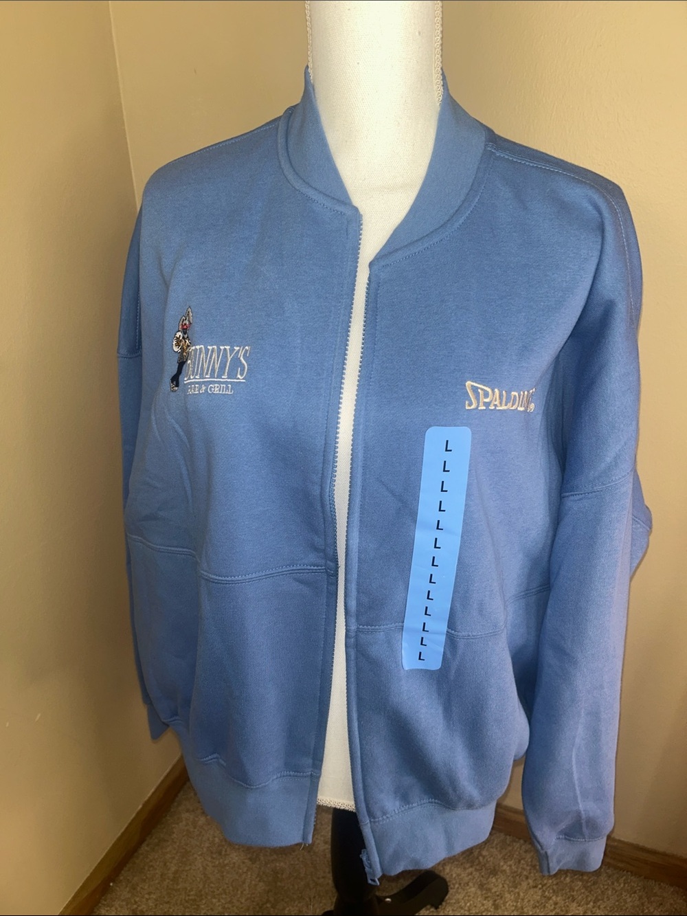 Spalding Light Blue Full-Zip Sweatshirt Jacket
